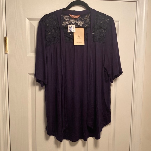 SJS Tops - Brand New SJS Navy Blue Top…size 2X